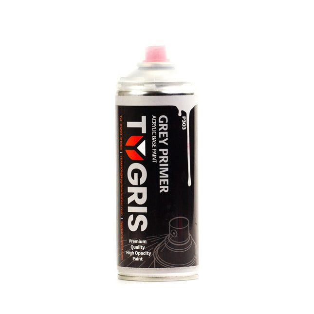 Tygris Grey Primer Aerosol Spray Paint 400ml Acrylic