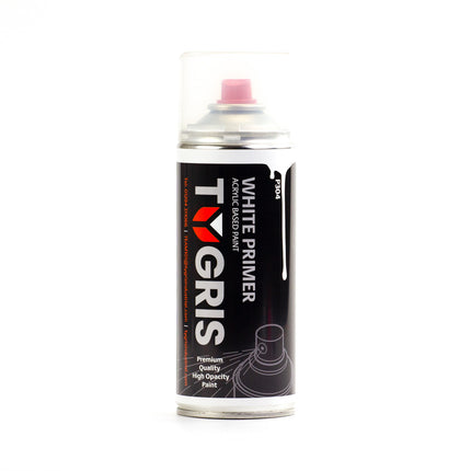 Tygris White Primer Aerosol Spray Paint 400ml Acrylic