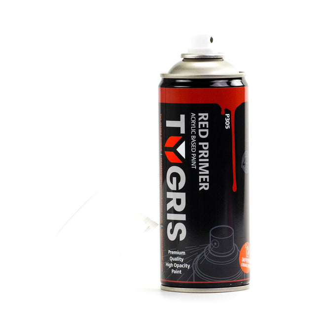 Tygris Red Primer Aerosol Spray Paint 400ml Acrylic