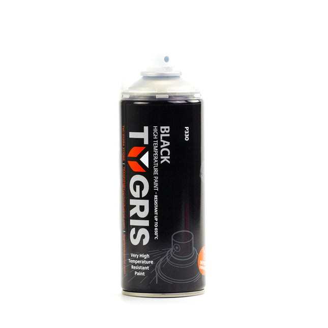 Tygris Black High Temperature Aerosol Spray Paint 400ml Acrylic