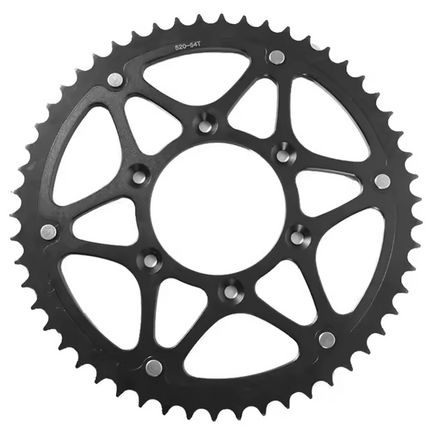 Sprocket Rear 520 54T Black Aluminium & Steel Sur-ron Ultra Bee