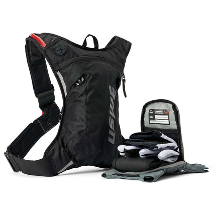 Moto Hydro 3L XTR Dirt Biking Hydration Pack XXL - Black/Grey - USWE 5203085001