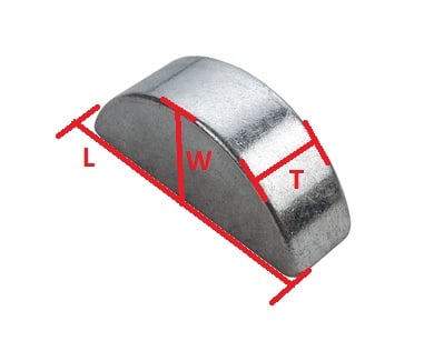 Woodruff Key 4.00 x 14.00 x 4.00mm Pack Of 4