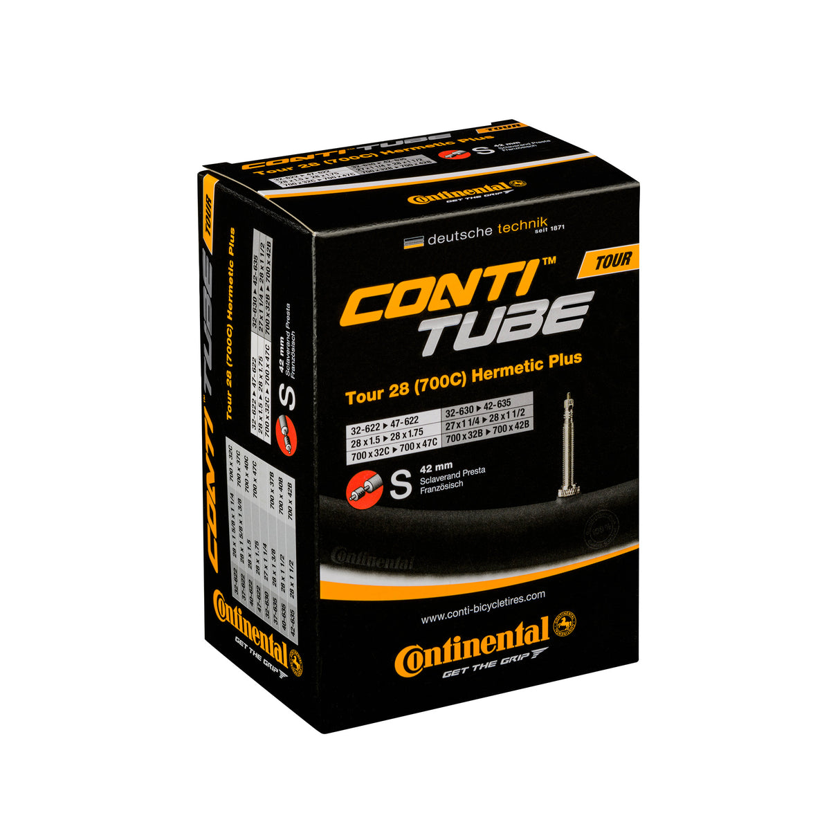 Continental Tour Tube Hermetic Plus - Presta 42mm Valve